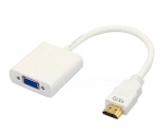 HDMI Stecker zu VGA Buchse Adapter Konverter Farbe Weiß
