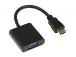 HDMI Stecker zu VGA Buchse Adapter Konverter Farbe Schwarz